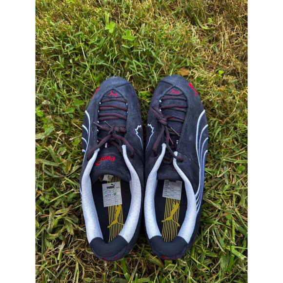 PUMA Cell Jago Suede Navy Red White Dandelion Men’s Running Shoes 184709-03 - Picture 3 of 7